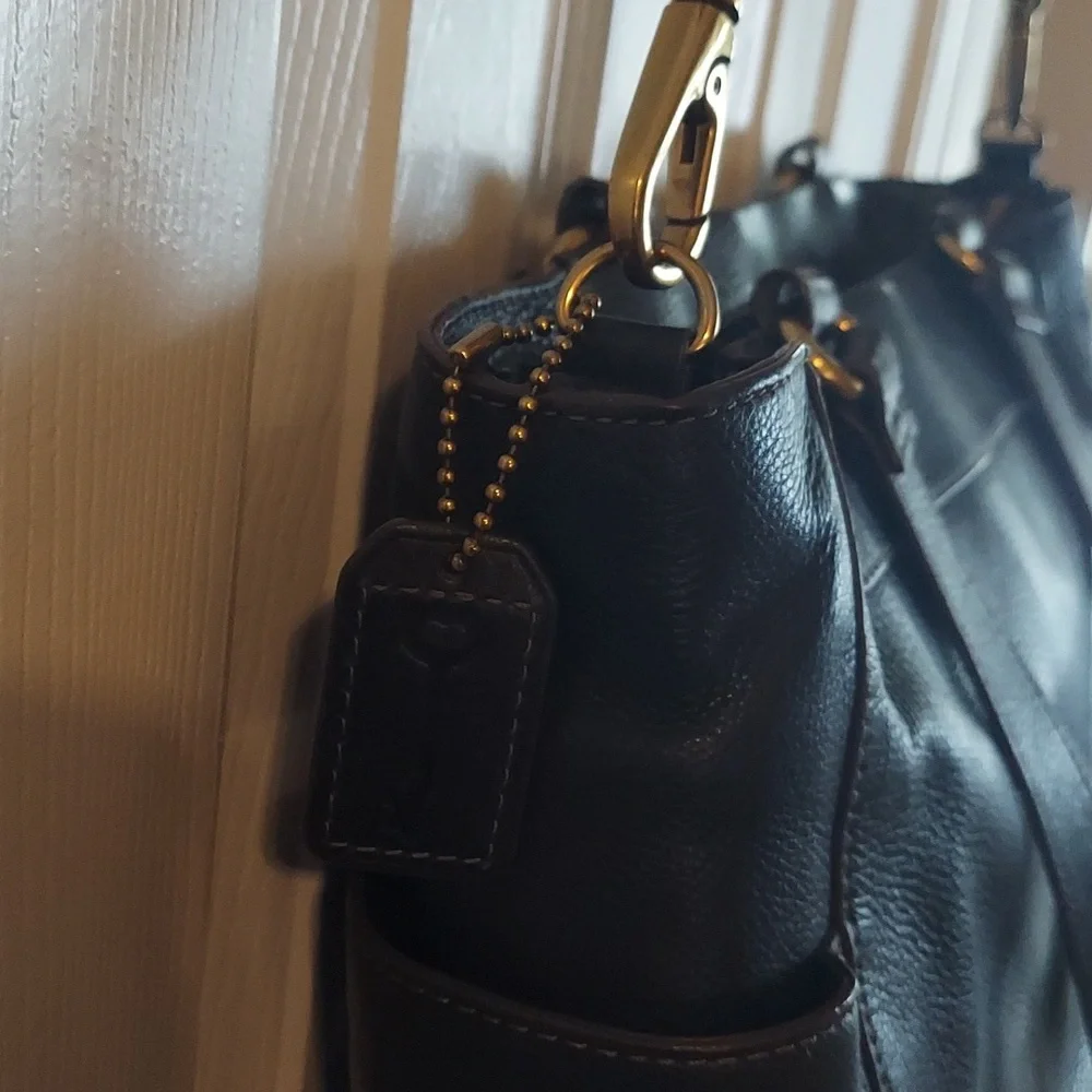 Y2K FOSSIL PEBBLE LEATHER MESSENGER EXECUTIVE BAG BLACK ISSUE NO. 1954 - EUC!